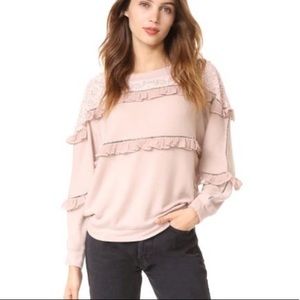 Love Sam French terry and lace top!